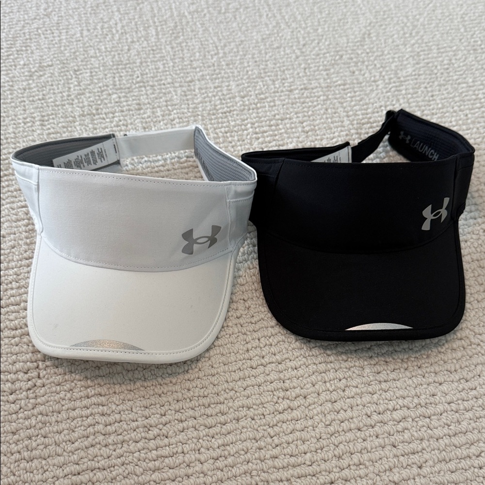 Under Armour Black and White Sports Visors